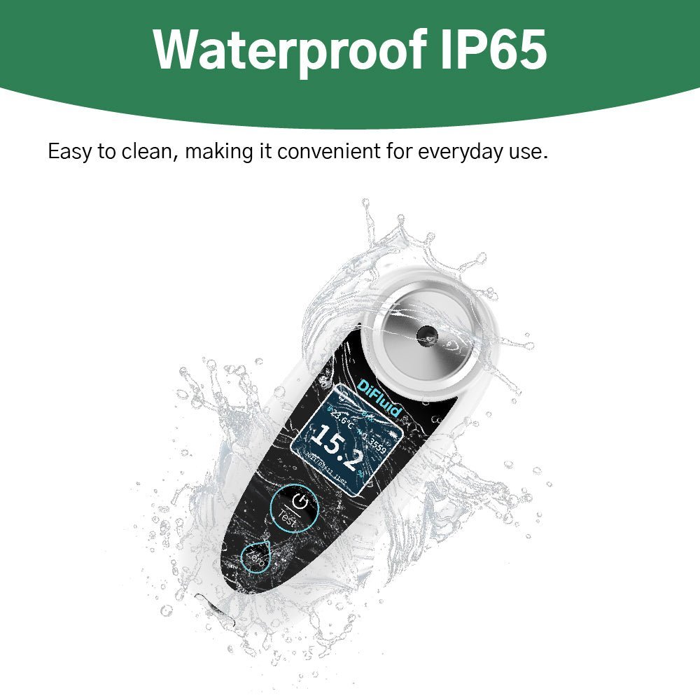 0-10% Brix Refractometer for Testing Sugar Content Maple sap Syrup, Low-Concentrated Sugar Solutions, Tea, Portable Hand Held Sugar Content Measurement with ATC Function and LED Light, pipettes