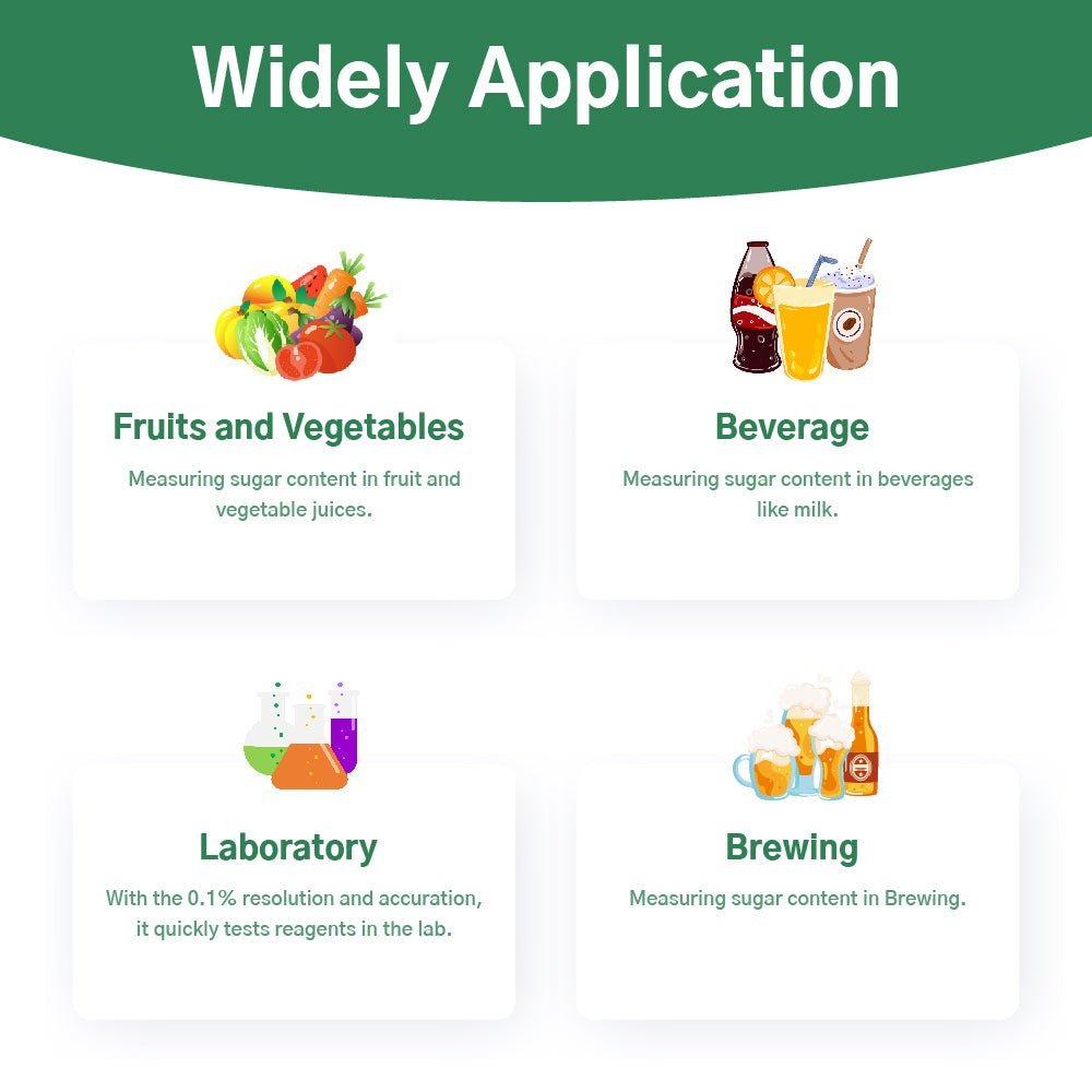 0-10% Brix Refractometer for Testing Sugar Content Maple sap Syrup, Low-Concentrated Sugar Solutions, Tea, Portable Hand Held Sugar Content Measurement with ATC Function and LED Light, pipettes